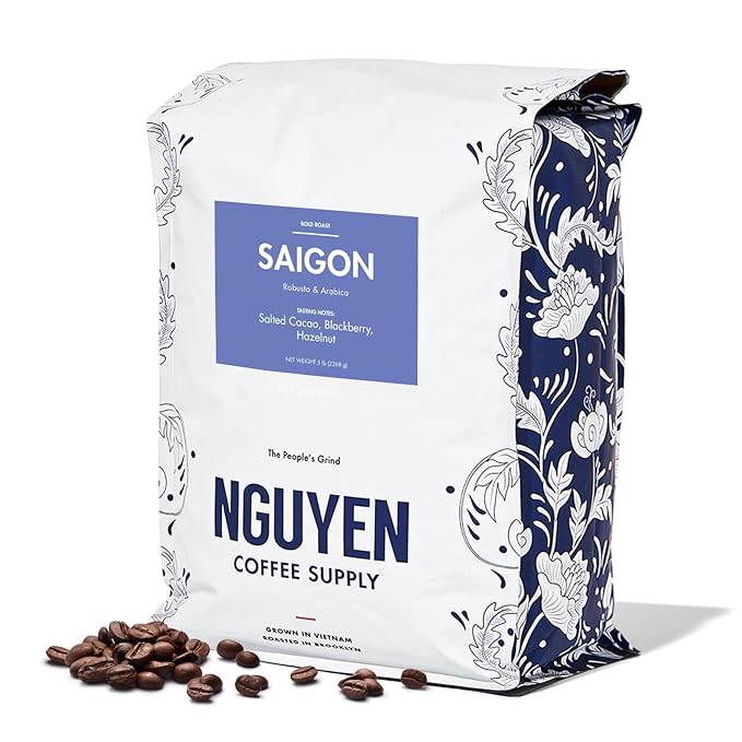 Nguyen Coffee Supply - Saigon Robusta & Arabica Blend: Dark Roast Premium Whole Coffee Beans