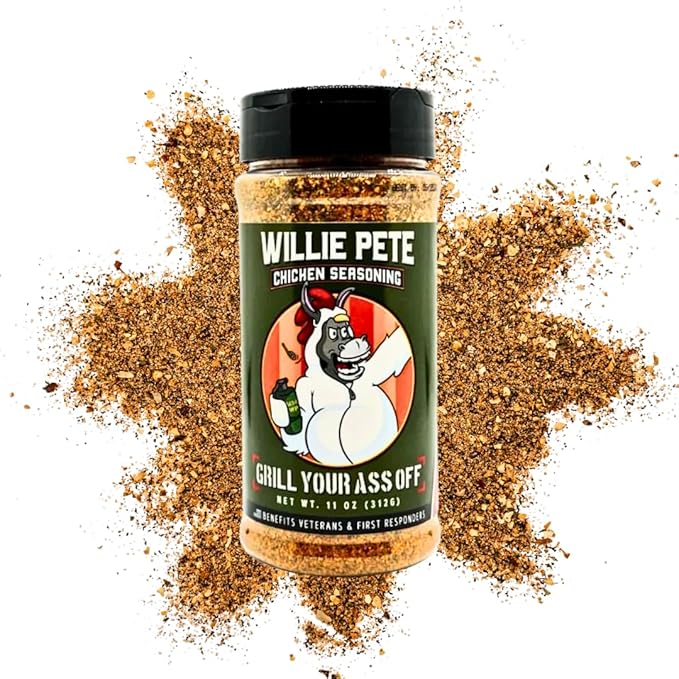 GYAO Willie Pete Chicken Seasoning – 11oz Southern Garlic Pepper Blend BBQ Seasoning for Chicken