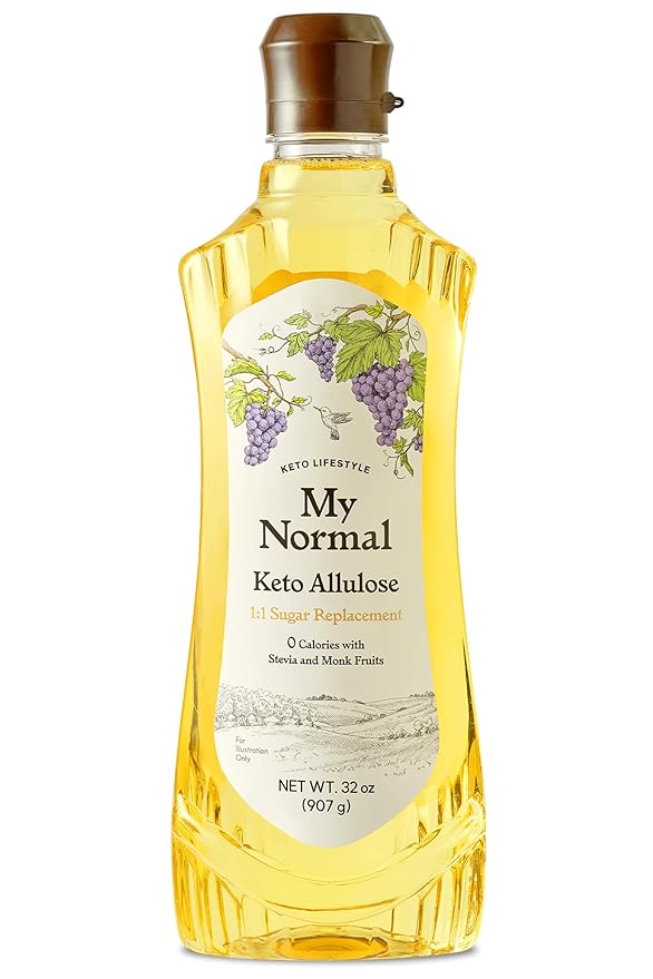 My Normal Keto Allulose 32oz - Allulose 99.52%, Monk Fruit, Stevia Blend Thin Syrup, Zero Calorie