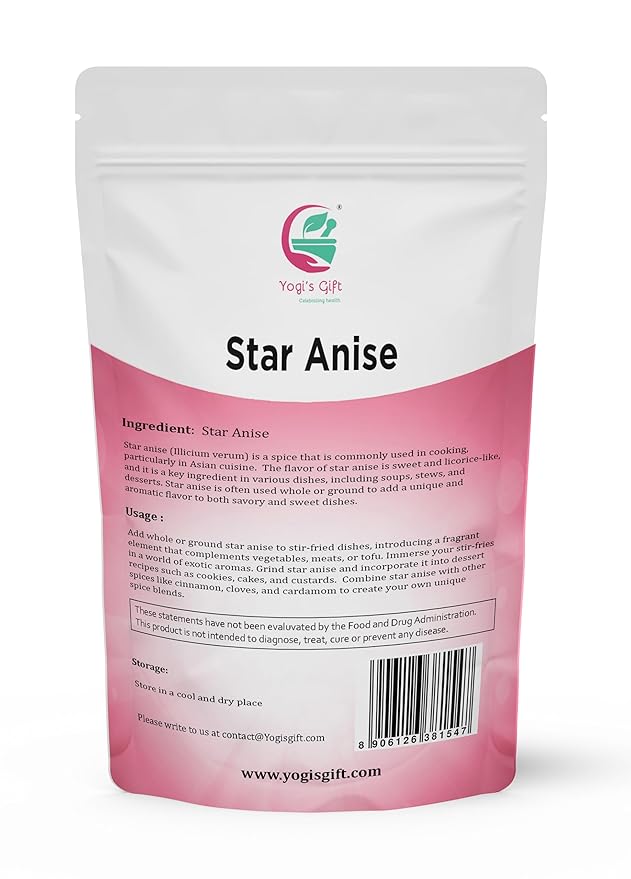 Star Anise Whole 16 Oz | Add Exotic Aroma and Rich Flavor to Your Dishes | Premium Star Anise Pods