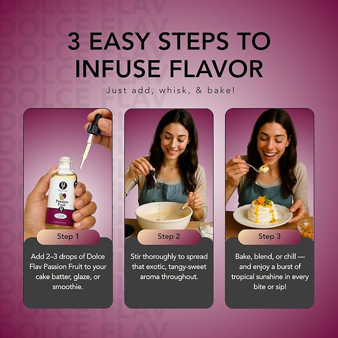 Dolce Foglia Passion Fruit Extract - 2 Ounce Oil-Soluble Multipurpose Flavoring Ideal for Candy