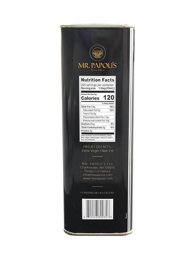 Mr. Papou's | Extra Virgin Olive Oil | First Cold Pressed | Family Owned | Harvested in Greece | 3