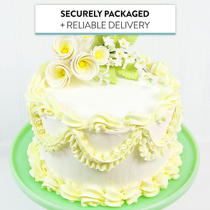 Global Sugar Art Tropical Frangipani Plumeria Sugar Cake Flowers Wedding Cake Topper Large, White