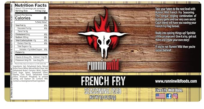 French Fry Seasoning ??Packed with Flavor | No Artificial Flavors or MSG added | Runnin??Wild