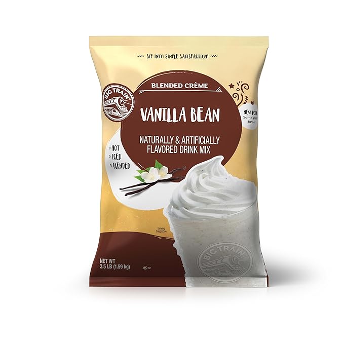 Big Train Vanilla Bean Blended Cr챔me Beverage Mix, 3.5 Pound (Pack of 1)
