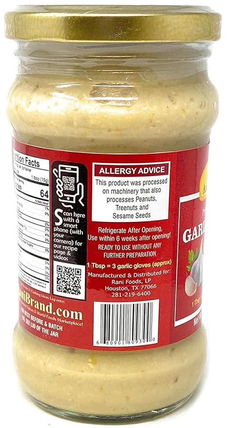 Asian Kitchen Garlic Cooking Paste 10.5oz (300g) Glass Jar ~ Vegan | Gluten Free | NON-GMO | No