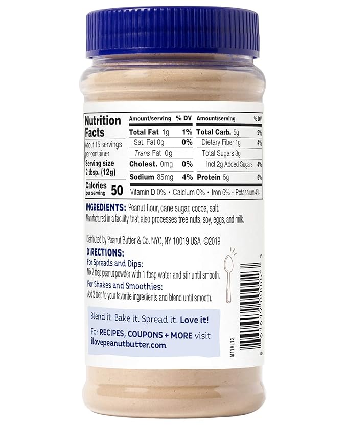 Peanut Butter & Co. Cocoa Peanut Powder, Non-GMO Project Verified, Gluten Free, Vegan, 6.5 Ounce