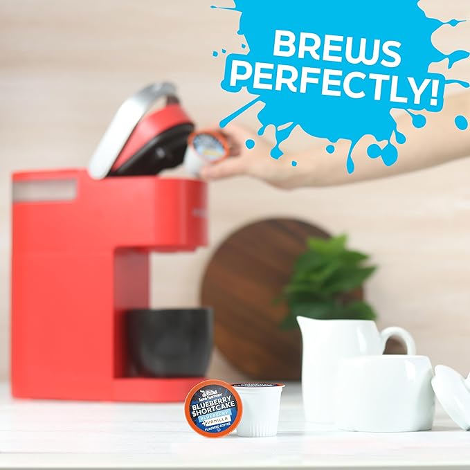 Java Factory Coffee Pods Blueberry Flavored Coffee for Keurig K-Cup Brewers, Blueberry Shortcake