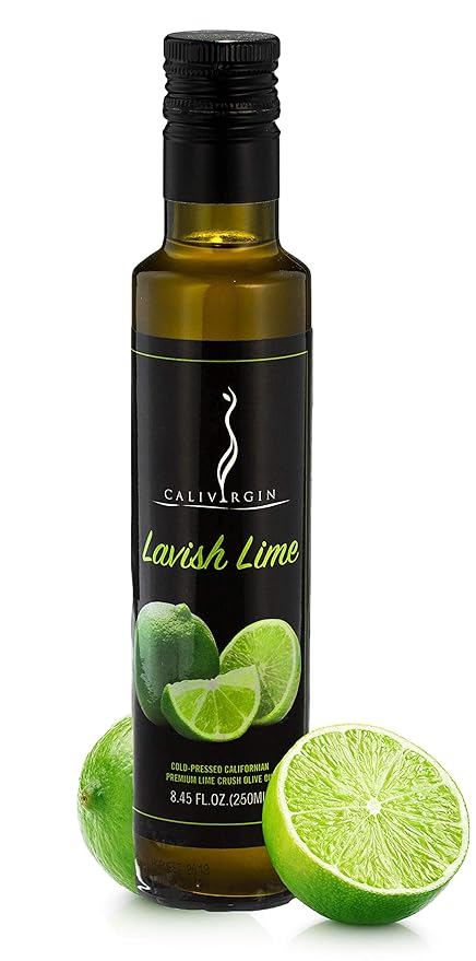 Calivirgin Lime Olive Oil - Lime Crushed Extra Virgin Olive Oil - Cold Pressed Olive Oil - Lime