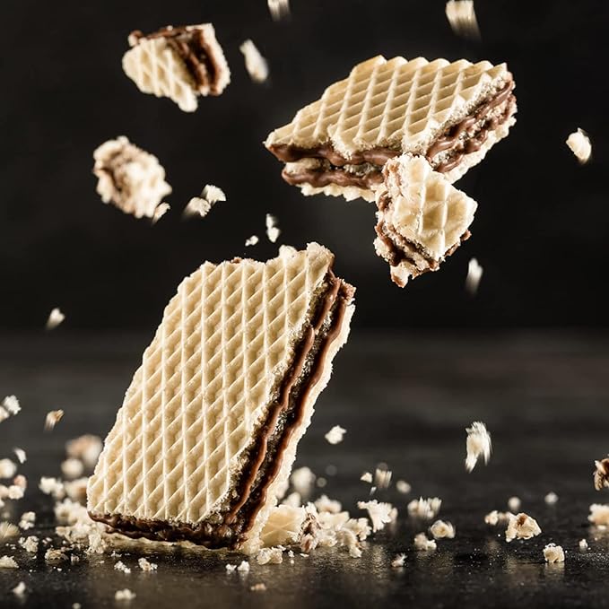 Loacker Classic Chocolate Wafers - Premium Crispy Wafer Cookies with Chocolate Cream Filling