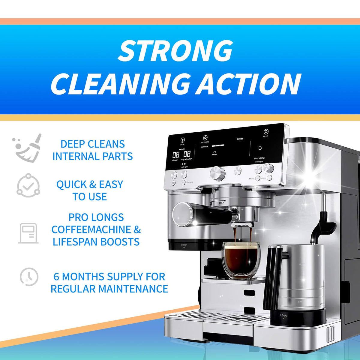 OCTPLAY ​Espresso Cleaning Supply Kit for Ninja Luxe Cafe, 6 Month Supply, Descale Packets