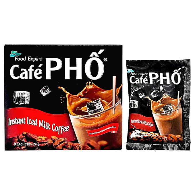 Cafe Pho Vietnamese 3in1 Instant Coffee Mix, Iced Milk Coffee, Cafe Sua Da, Single Serve Coffee