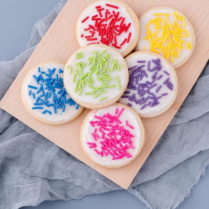 Sweets Indeed Sprinkles 6 Cell Edible Sprinkle Mix Jimmies Perfect for Cake Decorations Baking Ice