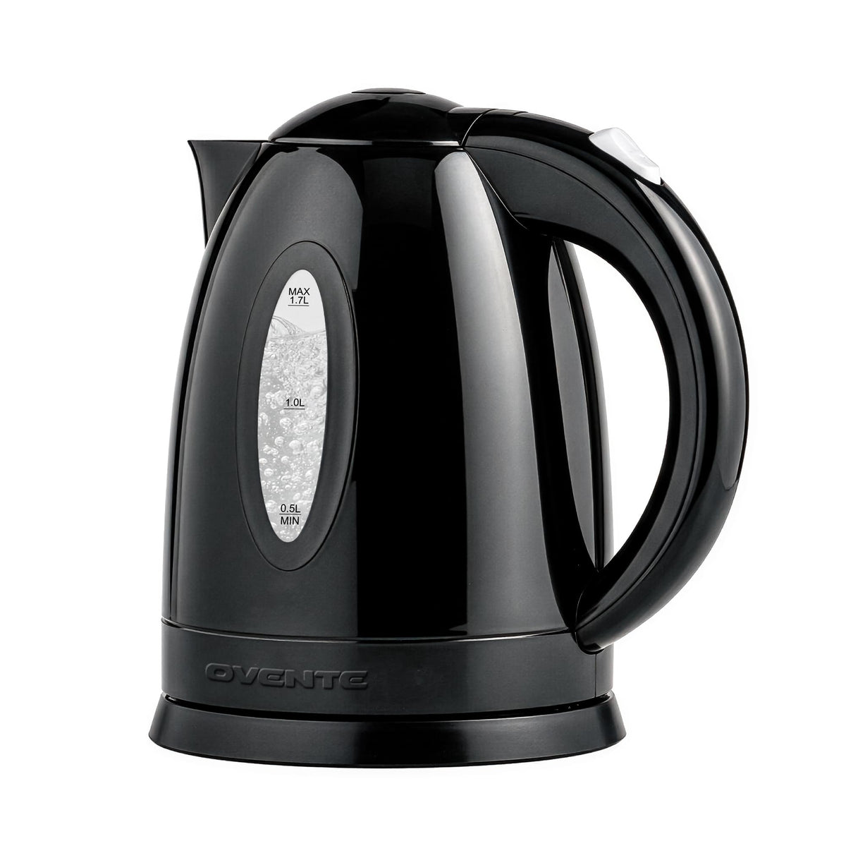 OVENTE 1.7L Electric Kettle with 1100W Fast Boiling Water, Black KP72B
