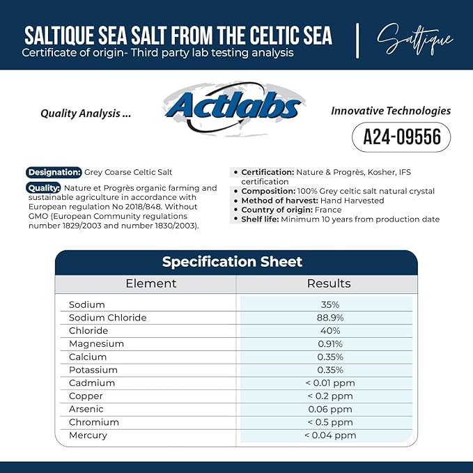 French Sea Salt Fine ground From the Celtic Sea 5lb- 100% Natural and Unrefined - Hand-Harvested