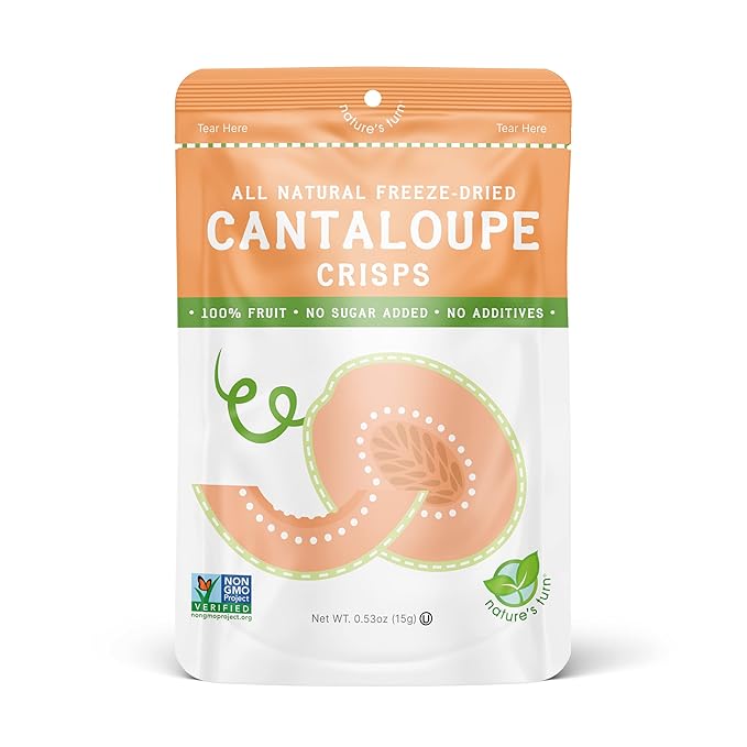 Nature’s Turn Freeze-Dried Cantaloupe Crisps – Healthy, Gluten-Free, Crispy & Delicious
