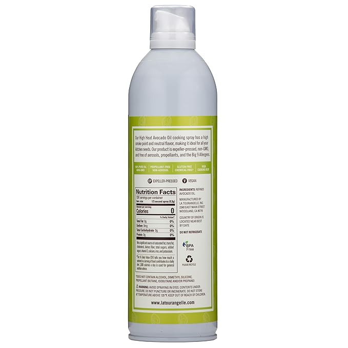 La Tourangelle, Avocado Oil Spray, All-Natural Handcrafted from Premium Avocados, Great for