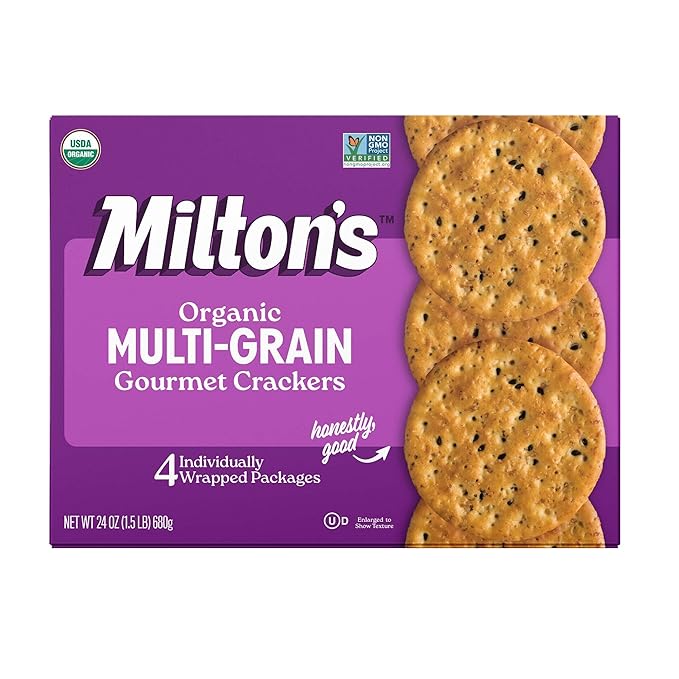Milton's Organic Crackers, Multi-Grain - Certified Organic, Non-GMO Project Verified, Kosher, Made