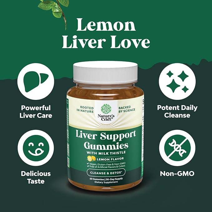 Cleansing Herbal Liver Detox Gummies Liver Support Milk Thistle Gummies with Artichoke Extract