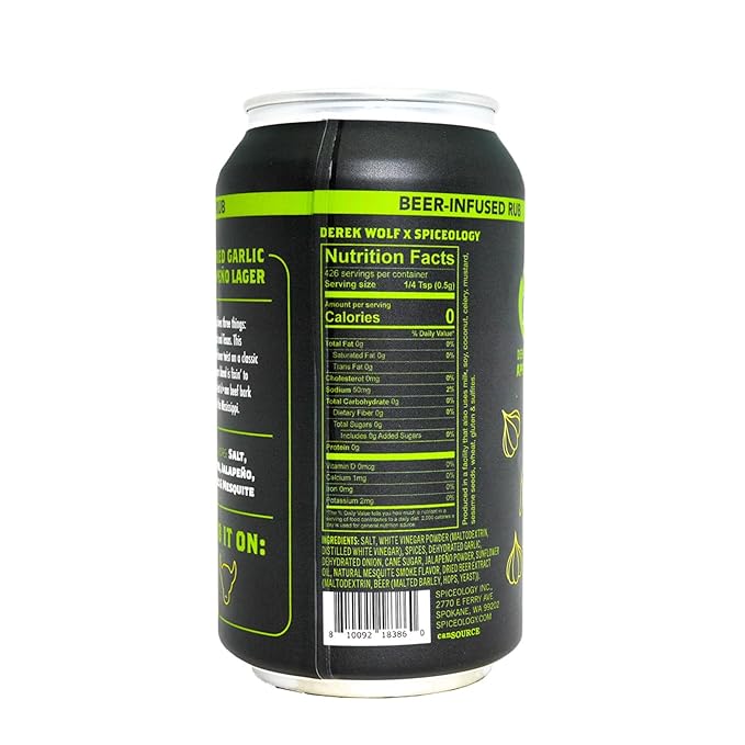 Spiceology & Derek Wolf - Smoked Garlic Jalapeno Lager - Beer-Infused Barbecue Rubs, Spices and
