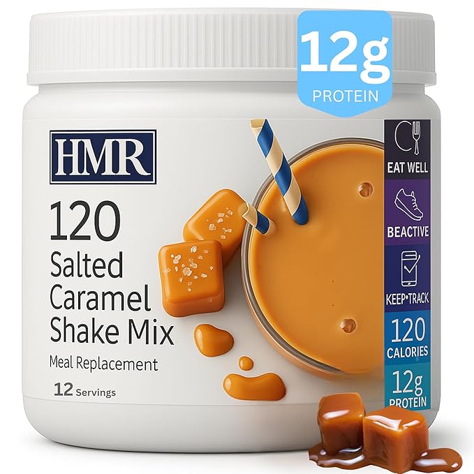 HMR 120 Shake Meal Replacement Powder | Salted Caramel Shake Mix to Support Healthy Weight Loss |