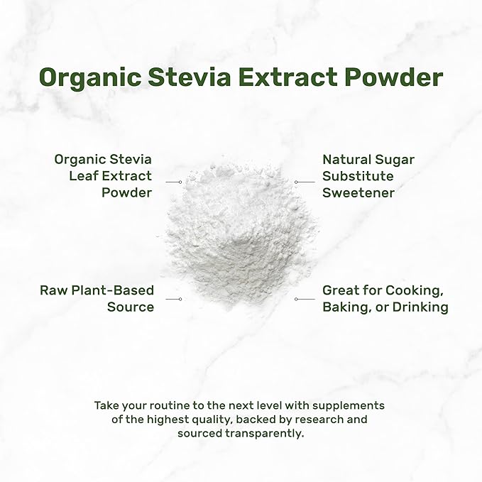 Organic Stevia Extract Powder, 12oz ??Natural Sweetener & Sugar Substitute ??Pure Stevia Leaf