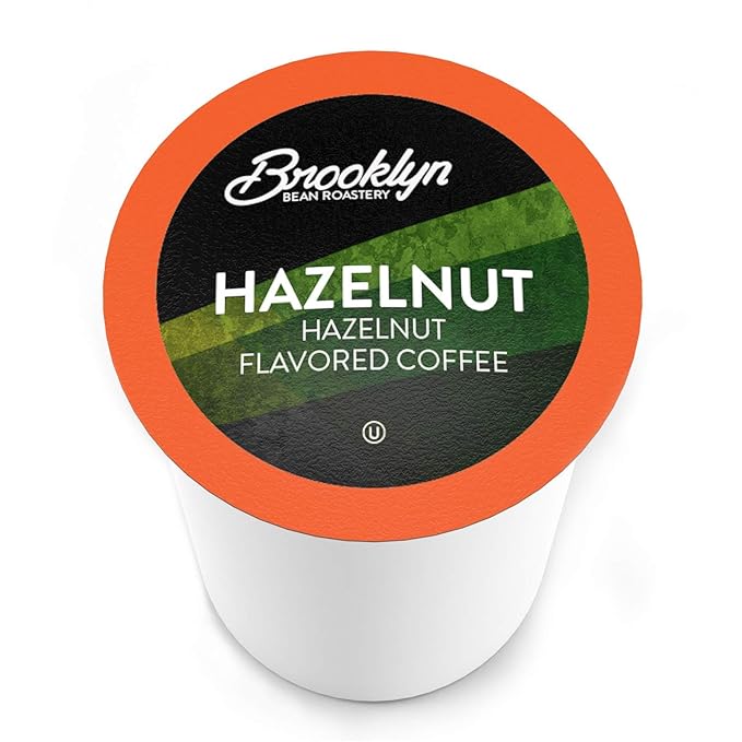 Brooklyn Beans Hazelnut Gourmet Coffee Pods, Compatible with 2.0 Keurig K Cup Brewers, 40 Count (BB