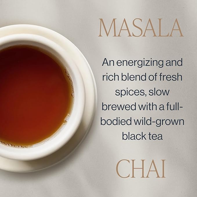 Rishi Tea Masala Chai Black Loose Leaf Tea Blend - Organic, Assam with Whole Spices, Energizing &