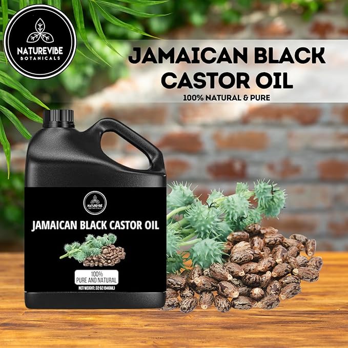 Naturevibe Botanicals Jamaican Black Castor Oil 32 Ounces | 100% Pure and Natural | Great for Skin