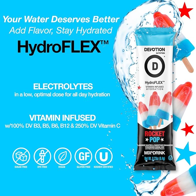 Devotion Nutrition HydroFLEX Water Flavoring Packets ??Sugar-Free Hydration with Vitamins &