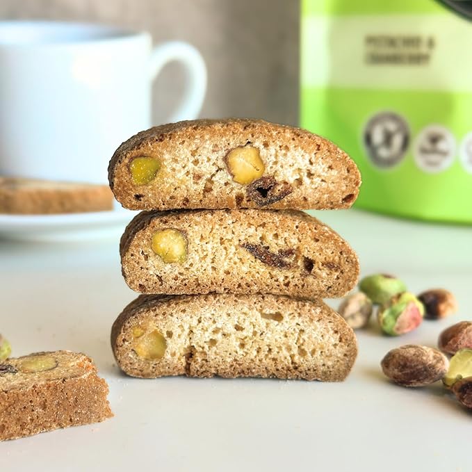 Tutti Gourmet Gluten Free Pistachio & Cranberry Biscotti, 9.9 oz (283g) Resealable Cookie Bag