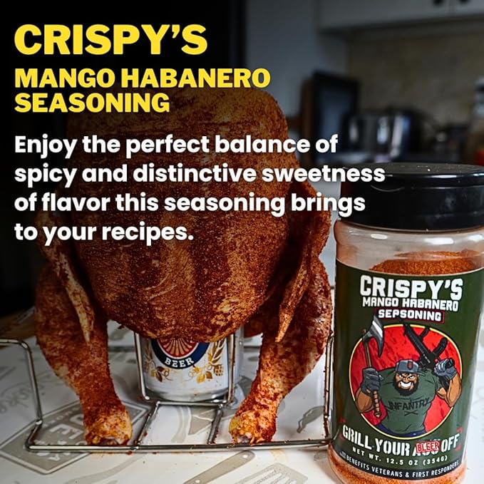 GYAO Crispy's Mango Habanero Seasoning – Sweet & Spicy BBQ Seasoning for Chicken, Pork, Steak &