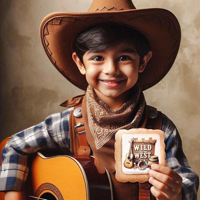 Cowboy Themes Cookies 24 Pack Individually Wrapped | Wild West | Cowboy Hat Western Theme | Cowboy