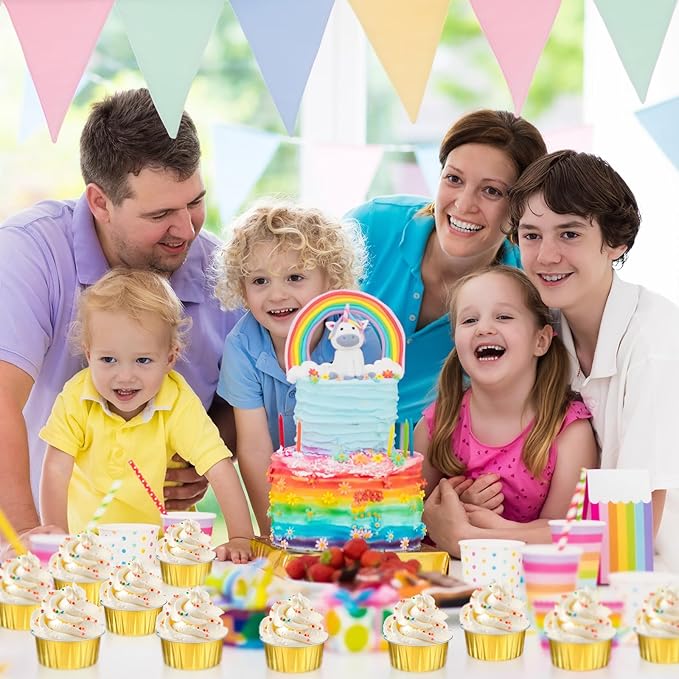 Gejoy 400 Pcs Aluminum Foil Baking Cups with Lids 5 oz Disposable Ramekins Mini Cake Pans Creme