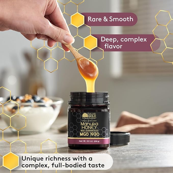 Nature’s Gold Raw Manuka Honey, Certified High MGO | Authentic MGO, 100% Pure Genuine Traceable