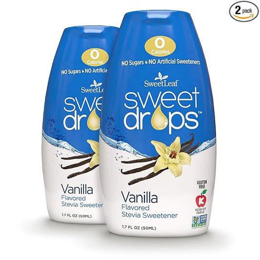 SweetLeaf Sweet Drops Vanilla Stevia Liquid Sweetener - Flavor Foods, Keto Coffee with Sugar Free