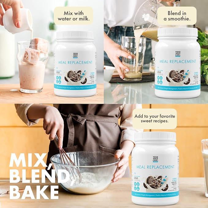 Yes You Can! Complete Meal Replacement - 15 Servings, 20g of Protein, 0g Added Sugars, 21 Vitamins