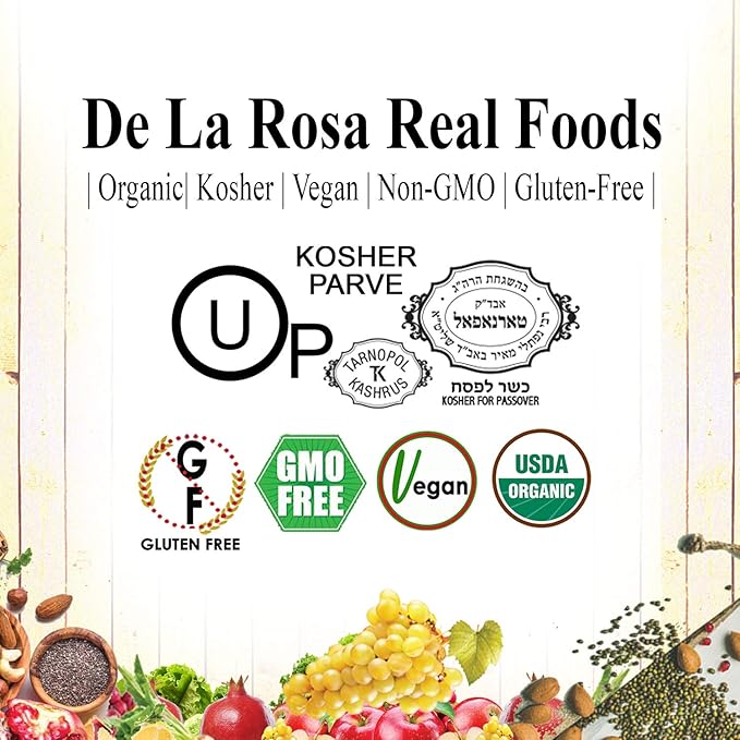 De La Rosa Organic White Balsamic Vinegar, Kosher for Passover, Vegan & Gluten-Free, Great for