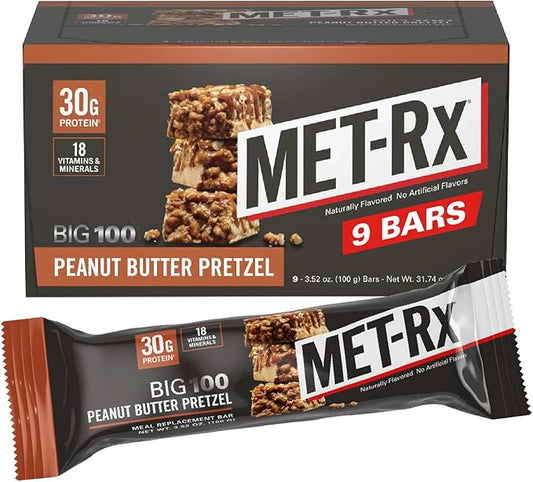 MET-Rx Big 100 Colossal Protein Bars, Great as Healthy Meal Replacement, Snack, and Help Support