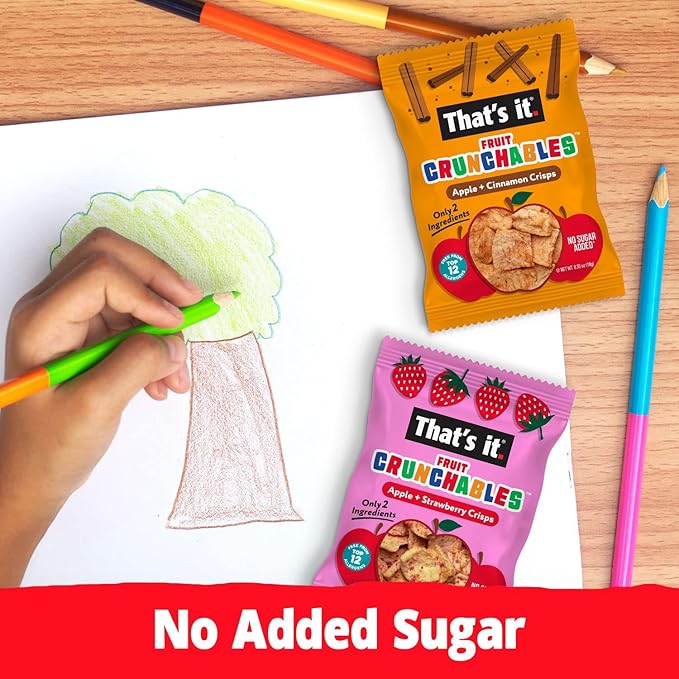 That's it. Fruit Crunchables Variety Pack, Fruit Snacks for Kids, 100% Fruit Crisps, Plant-Based