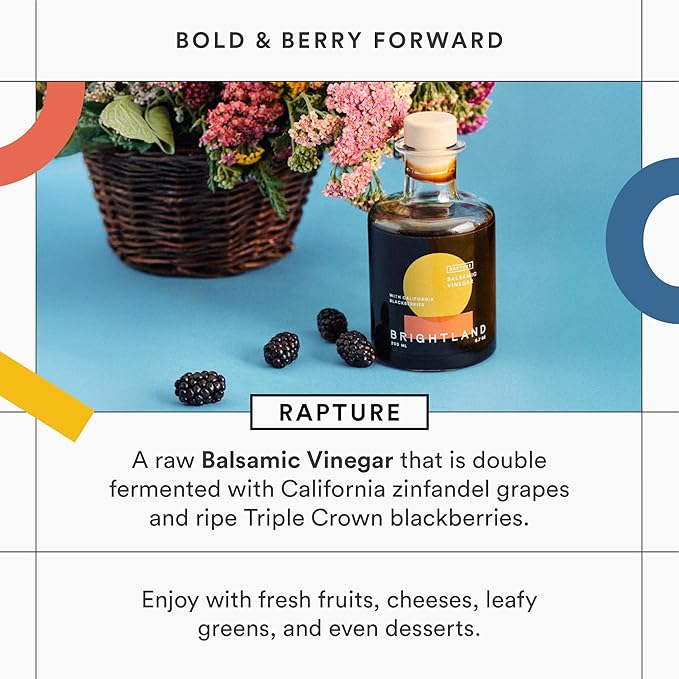 Brightland The Pair, Balsamic Vinegar & Champagne Vinegar Duo - Artisinal Vinegars Perfect for
