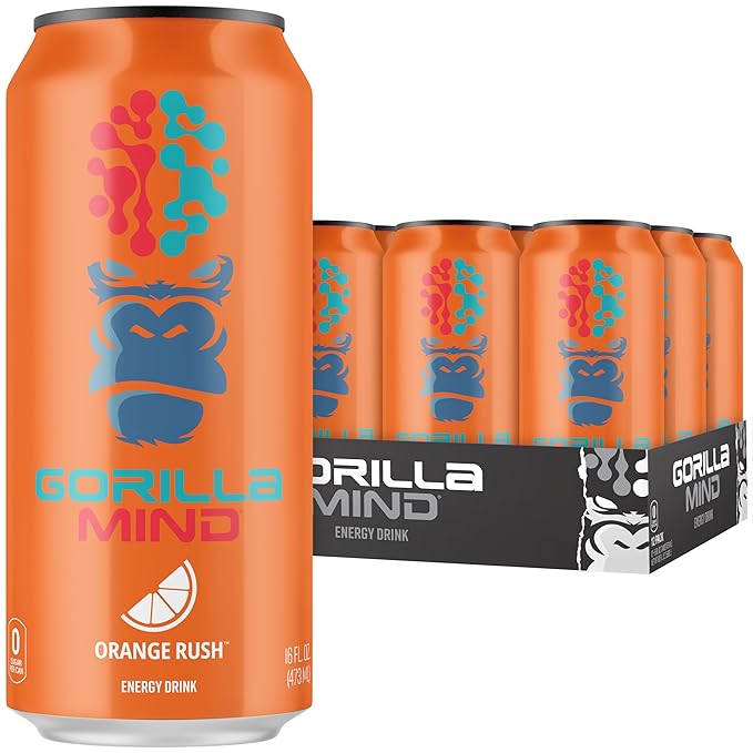 Gorilla Mind Energy Drink | Unmatched Energy · Amplified Focus | N-Acetyl-L-Tyrosine, Alpha-GPC