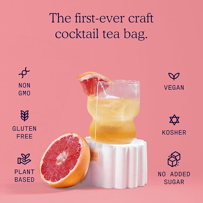 SAYSO Skinny Cardamom Paloma | The Original Craft Cocktail Tea Bag Mixer | Organic, Certified