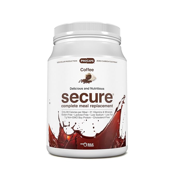 ANDREW LESSMAN Secure Soy Complete Meal Replacement - Coffee 60 Servings - Only 69 Calories, 7g