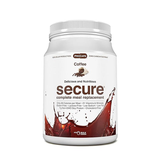 ANDREW LESSMAN Secure Soy Complete Meal Replacement - Coffee 60 Servings - Only 69 Calories, 7g
