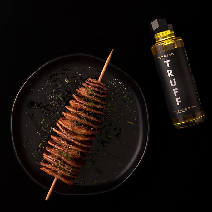 TRUFF Black Truffle Oil - Black Truffle Infused Olive Oil - Gourmet Dressing, Seasoning, Marinade