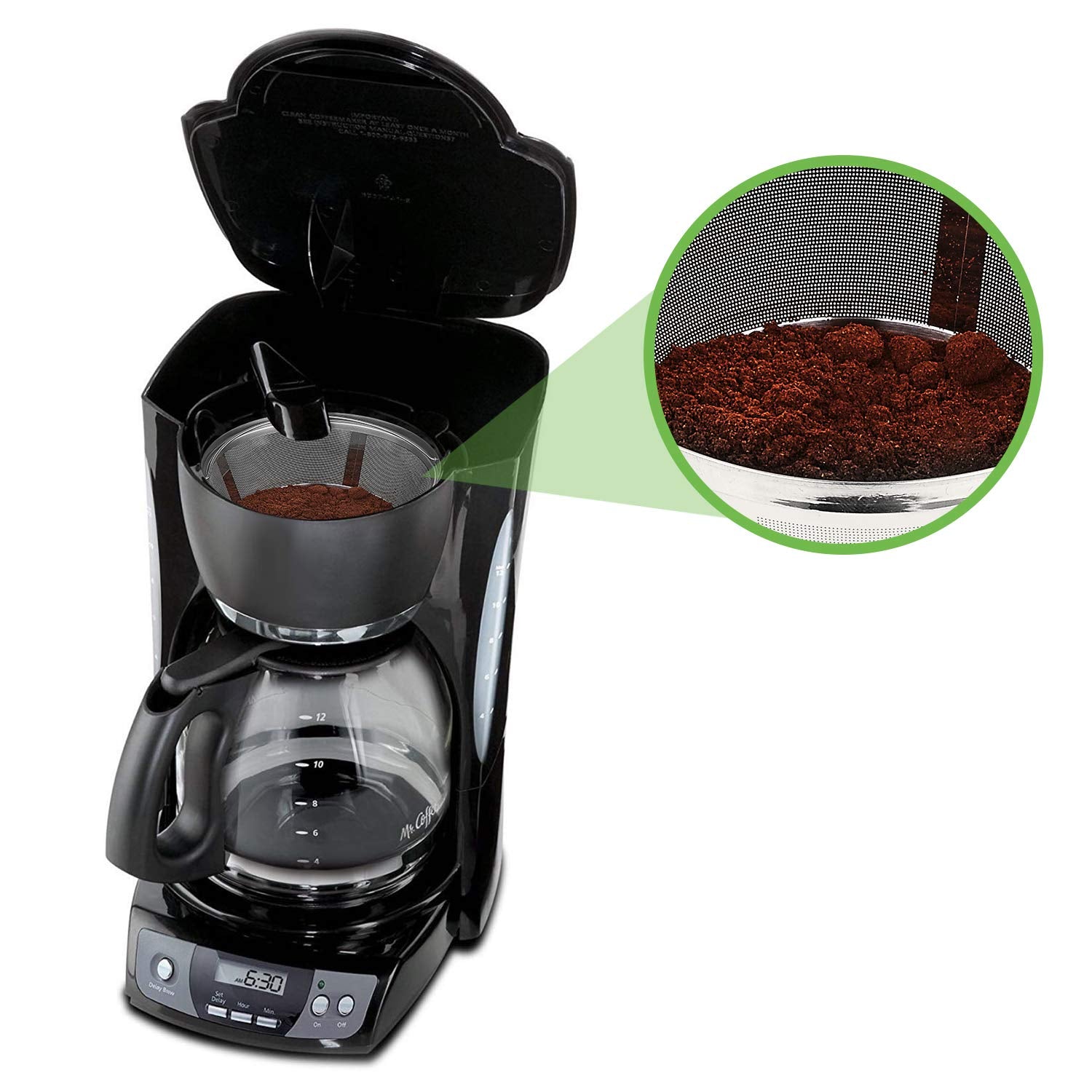 Stainless Steel Reusable Coffee Filters Basket 8 12 Cup Sturdy Permanent Coffee Filter fit for Mr.