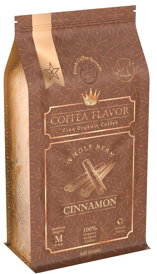 Cinnamon Flavored Whole Bean Coffee ??100% Arabica, Single Origin, Medium Roast, Naturally