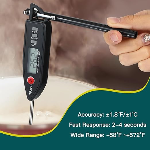 6 Set Waterproof Food Thermometer for Water, Liquid, Candle and Cooking Digital Meat Thermometer