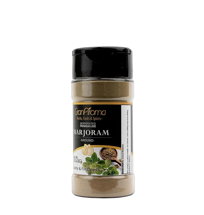 GranAroma Ground Marjoram, French & Italian Cuisine, Savory Seasoning (1.52 Ounce)